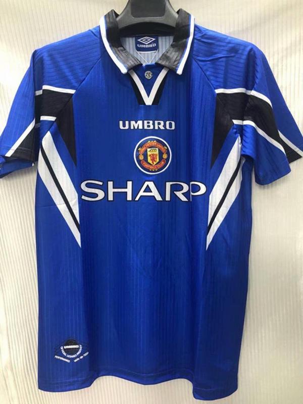 AAA Quality Manchester Utd 96/97 Away Blue Soccer Jersey